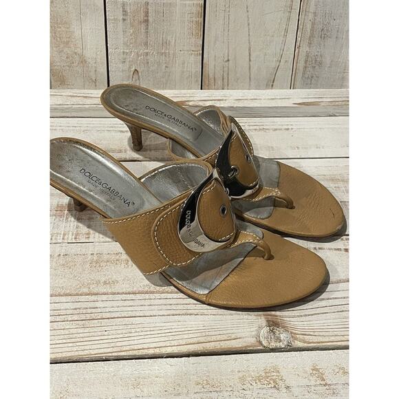 Dolce and Gabbana Sandal's With 1.5 in Kitten Heel women's‎ Shoe Size 39.5 - Picture 3 of 4